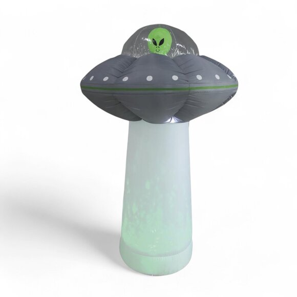 7 FT Alien UFO LED Tractor Beam Inflatable Yard Farm Prop Christmas Area 51 NEW - Picture 10 of 11